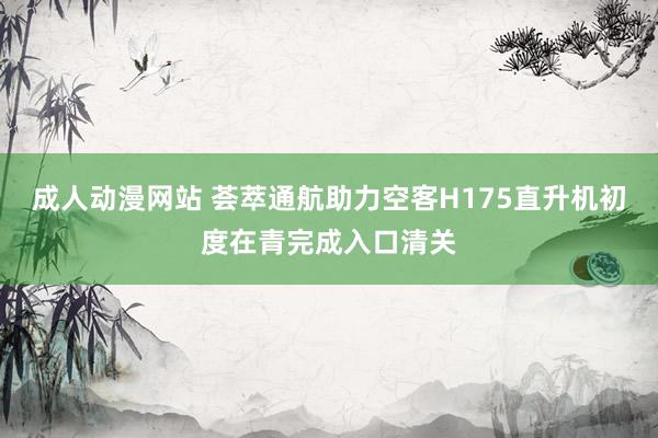 成人动漫网站 荟萃通航助力空客H175直升机初度在青完成入口清关