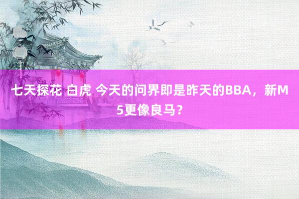 七天探花 白虎 今天的问界即是昨天的BBA，新M5更像良马？