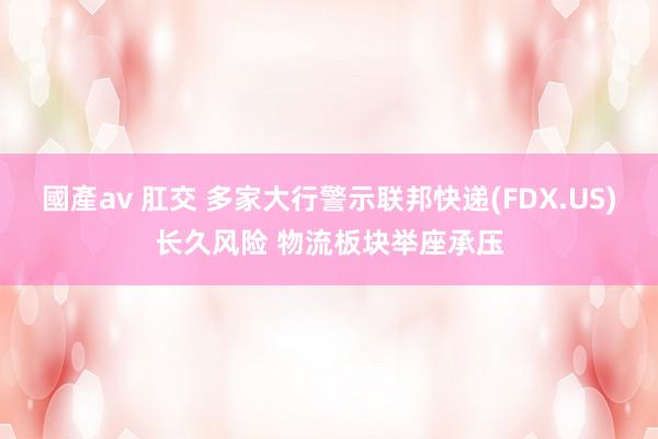 國產av 肛交 多家大行警示联邦快递(FDX.US)长久风险 物流板块举座承压