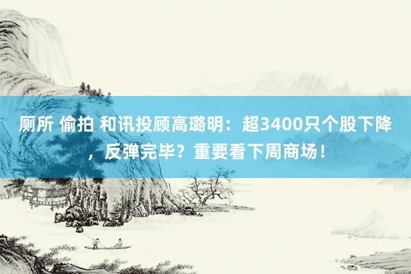 厕所 偷拍 和讯投顾高璐明：超3400只个股下降，反弹完毕？重要看下周商场！