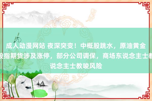 成人动漫网站 夜深突变！中概股跳水，原油黄金皆跌！股指期货涉及涨停，部分公司调保，商场东说念主士教唆风险