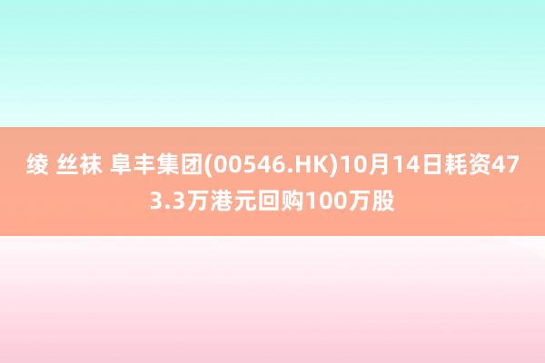 绫 丝袜 阜丰集团(00546.HK)10月14日耗资473.3万港元回购100万股