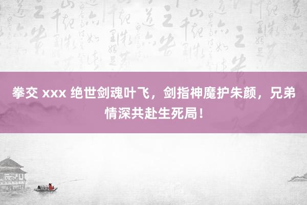 拳交 xxx 绝世剑魂叶飞，剑指神魔护朱颜，兄弟情深共赴生死局！