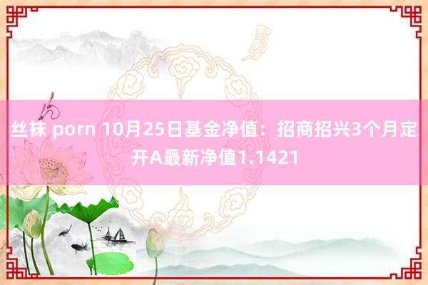 丝袜 porn 10月25日基金净值：招商招兴3个月定开A最新净值1.1421