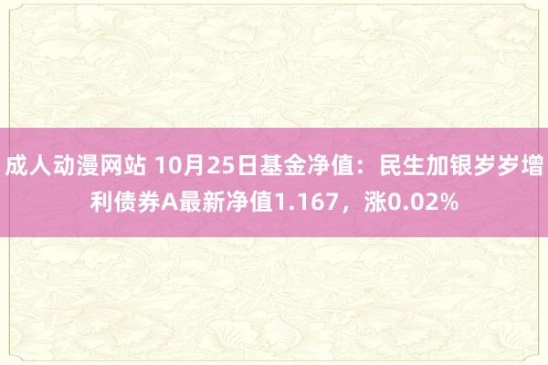 成人动漫网站 10月25日基金净值：民生加银岁岁增利债券A最新净值1.167，涨0.02%