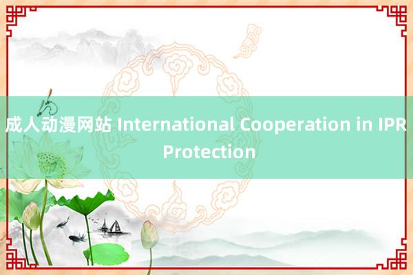 成人动漫网站 International Cooperation in IPR Protection