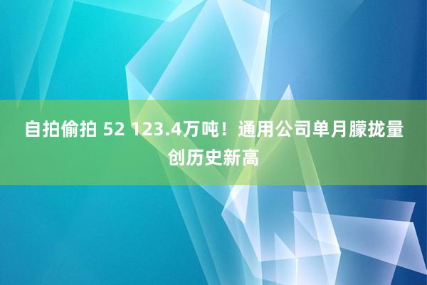 自拍偷拍 52 123.4万吨！通用公司单月朦拢量创历史新高