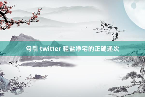 勾引 twitter 粗盐净宅的正确递次