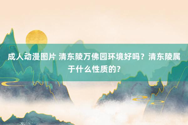 成人动漫图片 清东陵万佛园环境好吗？清东陵属于什么性质的？