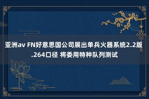 亚洲av FN好意思国公司展出单兵火器系统2.2版 .264口径 将委用特种队列测试