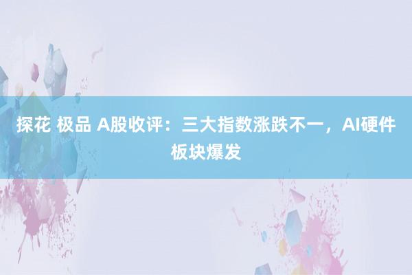 探花 极品 A股收评：三大指数涨跌不一，AI硬件板块爆发