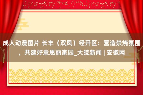 成人动漫图片 长丰（双凤）经开区：营造禁烧氛围，共建好意思丽家园_大皖新闻 | 安徽网