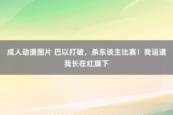 成人动漫图片 巴以打破，杀东谈主比赛！我运道我长在红旗下