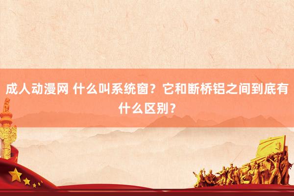 成人动漫网 什么叫系统窗？它和断桥铝之间到底有什么区别？