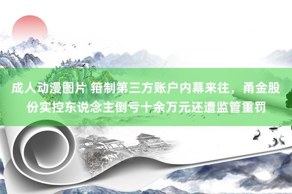 成人动漫图片 箝制第三方账户内幕来往，甬金股份实控东说念主倒亏十余万元还遭监管重罚